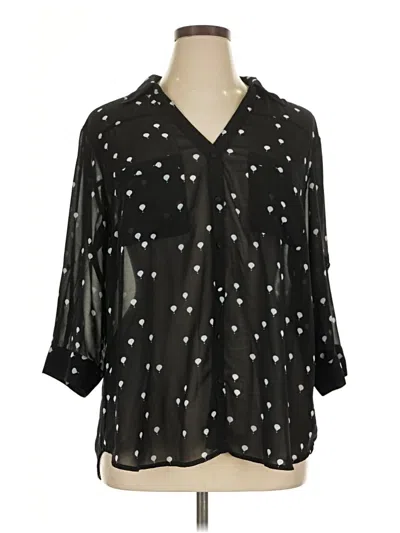 Pre-owned Torrid 3/4 Sleeve T-shirt In Black