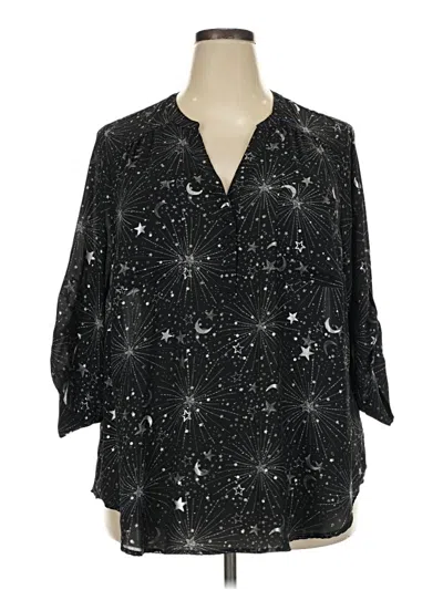 Pre-owned Torrid 3/4 Sleeve T-shirt In Black