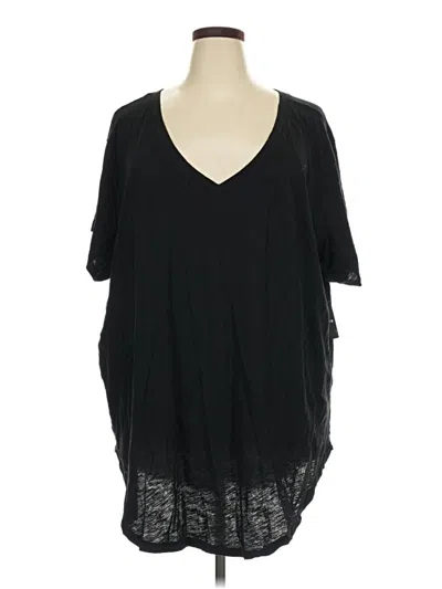 Torrid 3/4 Sleeve T-shirt In Black