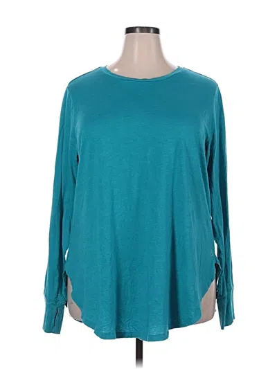 Pre-owned Torrid 3/4 Sleeve T-shirt In Blue
