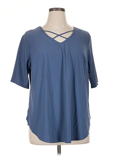 Pre-owned Torrid 3/4 Sleeve T-shirt In Blue