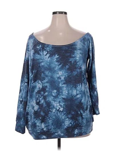 Pre-owned Torrid 3/4 Sleeve T-shirt In Blue