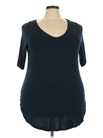 Pre-owned Torrid 3/4 Sleeve T-shirt In Blue