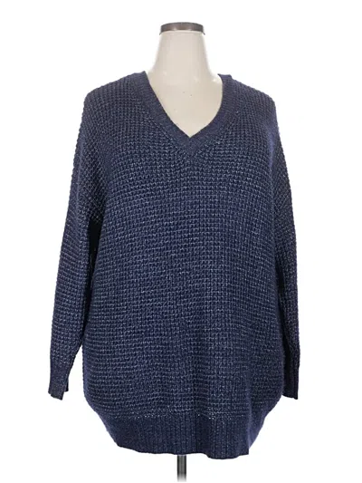 Pre-owned Torrid 3/4 Sleeve T-shirt In Blue