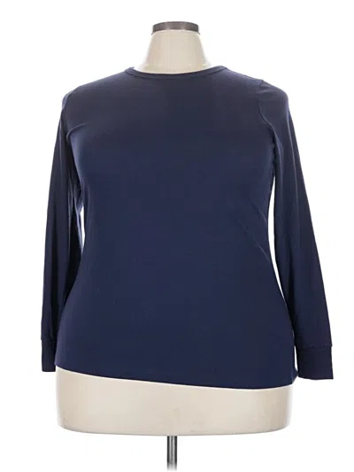 Pre-owned Torrid 3/4 Sleeve T-shirt In Blue