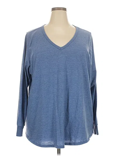 Pre-owned Torrid 3/4 Sleeve T-shirt In Blue