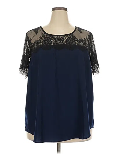 Pre-owned Torrid 3/4 Sleeve T-shirt In Blue