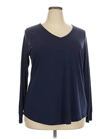 Pre-owned Torrid 3/4 Sleeve T-shirt In Blue
