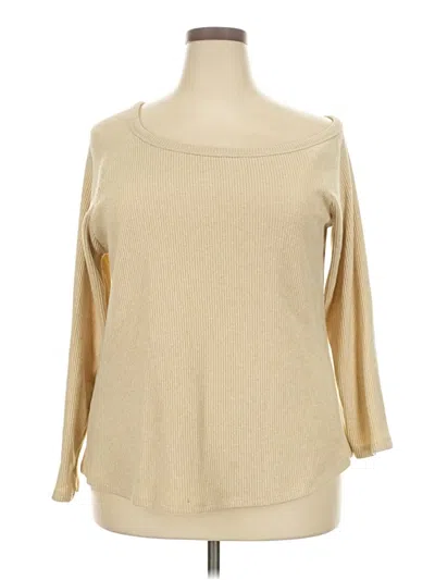 Pre-owned Torrid 3/4 Sleeve T-shirt In Brown