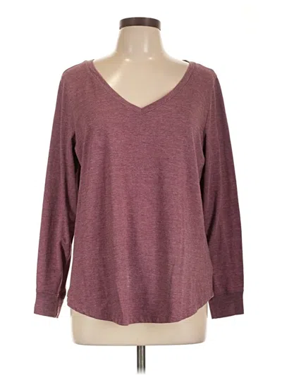 Pre-owned Torrid 3/4 Sleeve T-shirt In Burgundy