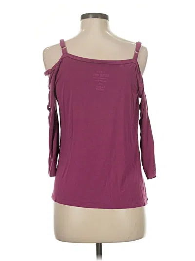 Pre-owned Torrid 3/4 Sleeve T-shirt In Burgundy