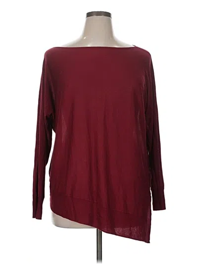 Pre-owned Torrid 3/4 Sleeve T-shirt In Burgundy