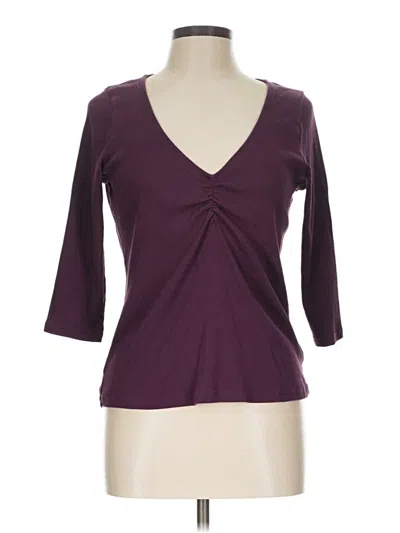 Pre-owned Torrid 3/4 Sleeve T-shirt In Burgundy