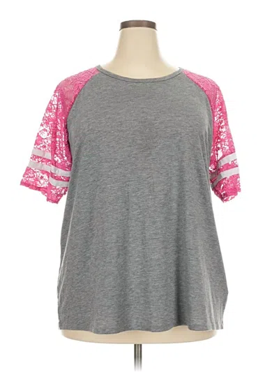 Pre-owned Torrid 3/4 Sleeve T-shirt In Gray