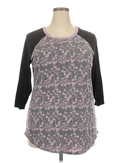 Pre-owned Torrid 3/4 Sleeve T-shirt In Gray