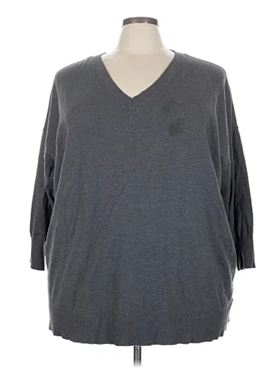 Pre-owned Torrid 3/4 Sleeve T-shirt In Gray