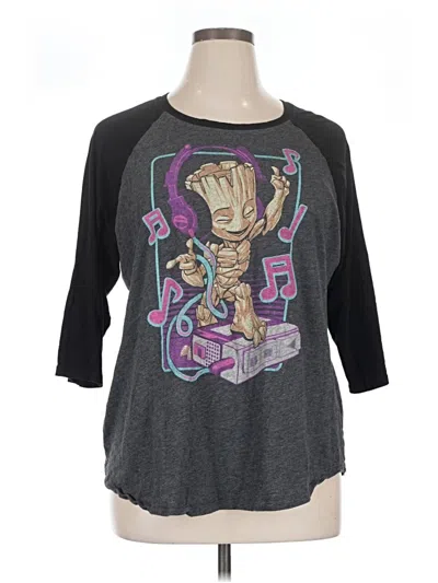 Pre-owned Torrid 3/4 Sleeve T-shirt In Gray