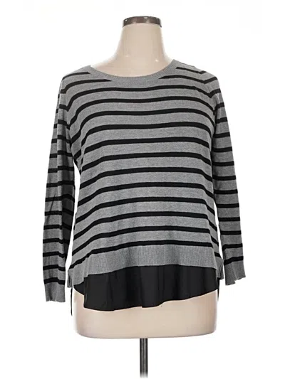 Pre-owned Torrid 3/4 Sleeve T-shirt In Gray