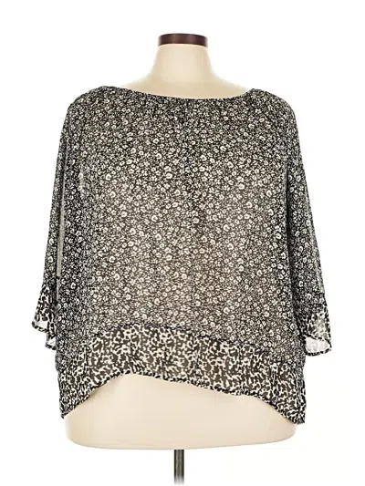 Pre-owned Torrid 3/4 Sleeve T-shirt In Gray