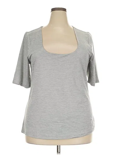 Torrid 3/4 Sleeve T-shirt In Gray