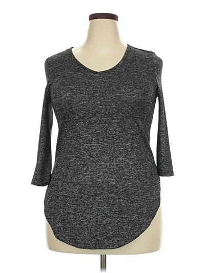 Pre-owned Torrid 3/4 Sleeve T-shirt In Gray