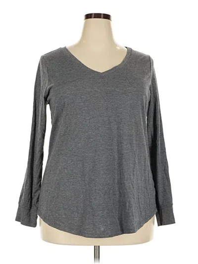 Pre-owned Torrid 3/4 Sleeve T-shirt In Gray