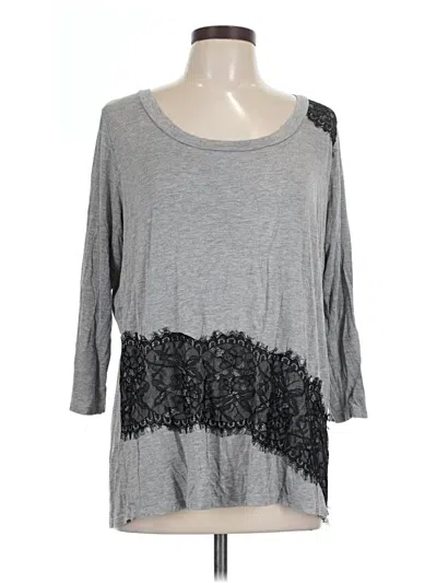 Pre-owned Torrid 3/4 Sleeve T-shirt In Gray