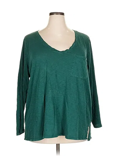 Pre-owned Torrid 3/4 Sleeve T-shirt In Green
