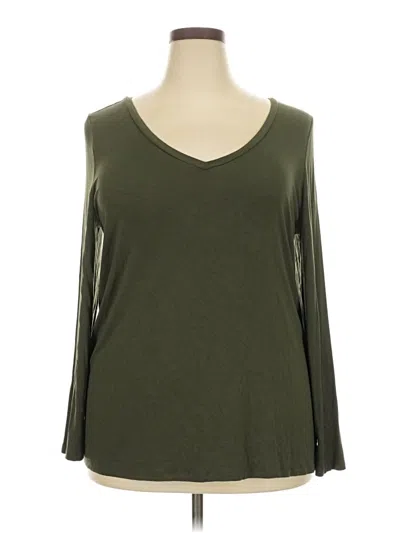 Pre-owned Torrid 3/4 Sleeve T-shirt In Green