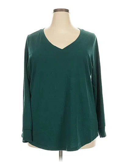 Pre-owned Torrid 3/4 Sleeve T-shirt In Green