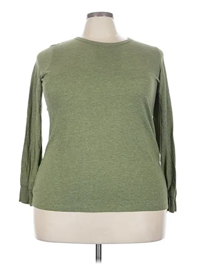 Pre-owned Torrid 3/4 Sleeve T-shirt In Green