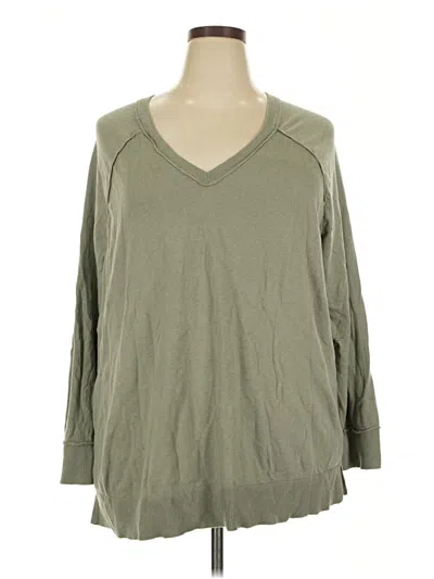 Pre-owned Torrid 3/4 Sleeve T-shirt In Green