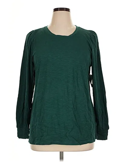 Torrid 3/4 Sleeve T-shirt In Green