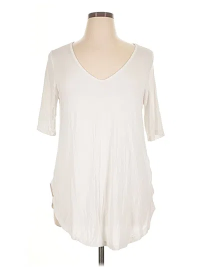 Pre-owned Torrid 3/4 Sleeve T-shirt In Ivory
