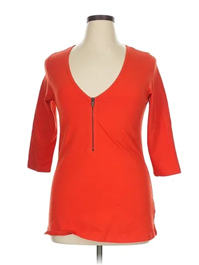 Pre-owned Torrid 3/4 Sleeve T-shirt In Orange