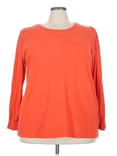 Pre-owned Torrid 3/4 Sleeve T-shirt In Orange