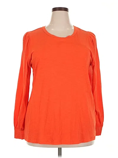 Pre-owned Torrid 3/4 Sleeve T-shirt In Orange