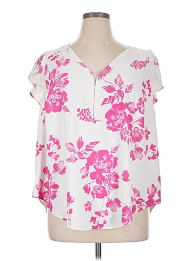 Pre-owned Torrid 3/4 Sleeve T-shirt In Pink