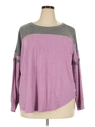 Pre-owned Torrid 3/4 Sleeve T-shirt In Purple
