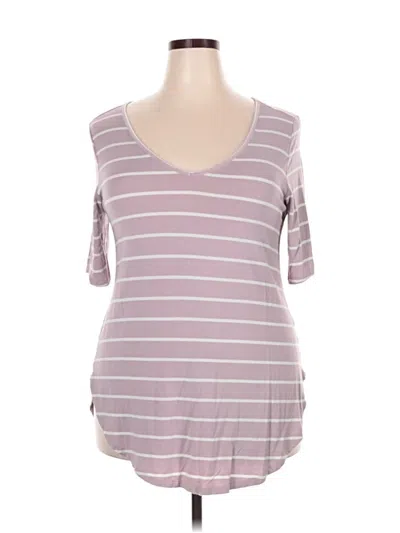 Pre-owned Torrid 3/4 Sleeve T-shirt In Purple