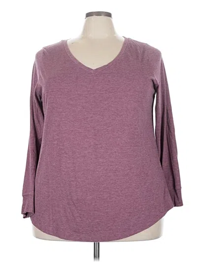 Pre-owned Torrid 3/4 Sleeve T-shirt In Purple