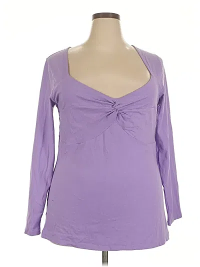 Pre-owned Torrid 3/4 Sleeve T-shirt In Purple