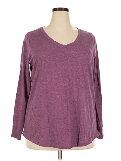 Pre-owned Torrid 3/4 Sleeve T-shirt In Purple