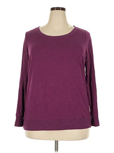 Pre-owned Torrid 3/4 Sleeve T-shirt In Purple