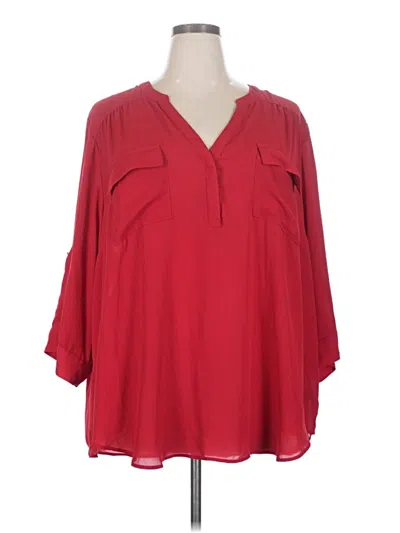 Pre-owned Torrid 3/4 Sleeve T-shirt In Red