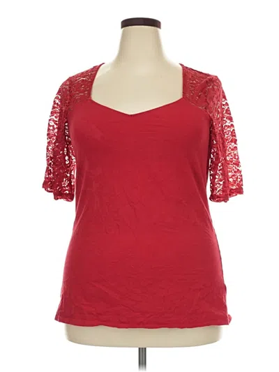 Pre-owned Torrid 3/4 Sleeve T-shirt In Red