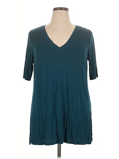 Pre-owned Torrid 3/4 Sleeve T-shirt In Teal