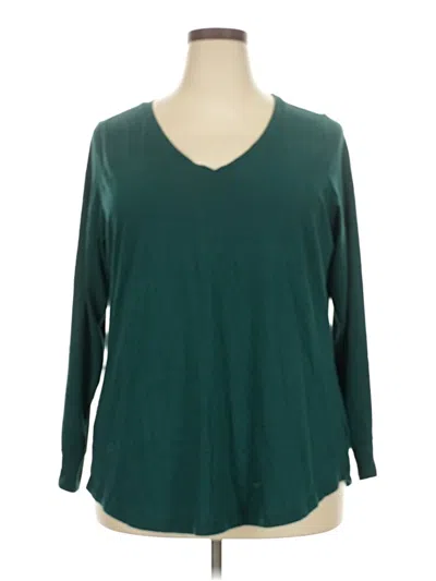 Pre-owned Torrid 3/4 Sleeve T-shirt In Teal