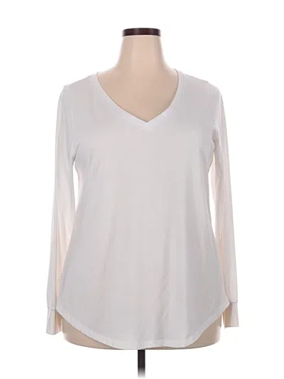 Pre-owned Torrid 3/4 Sleeve T-shirt In White