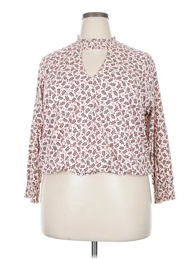 Pre-owned Torrid 3/4 Sleeve T-shirt In White